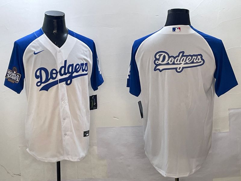 Men Los Angeles Dodgers Blank White blue Game 2025 Nike MLB Jersey style 18
